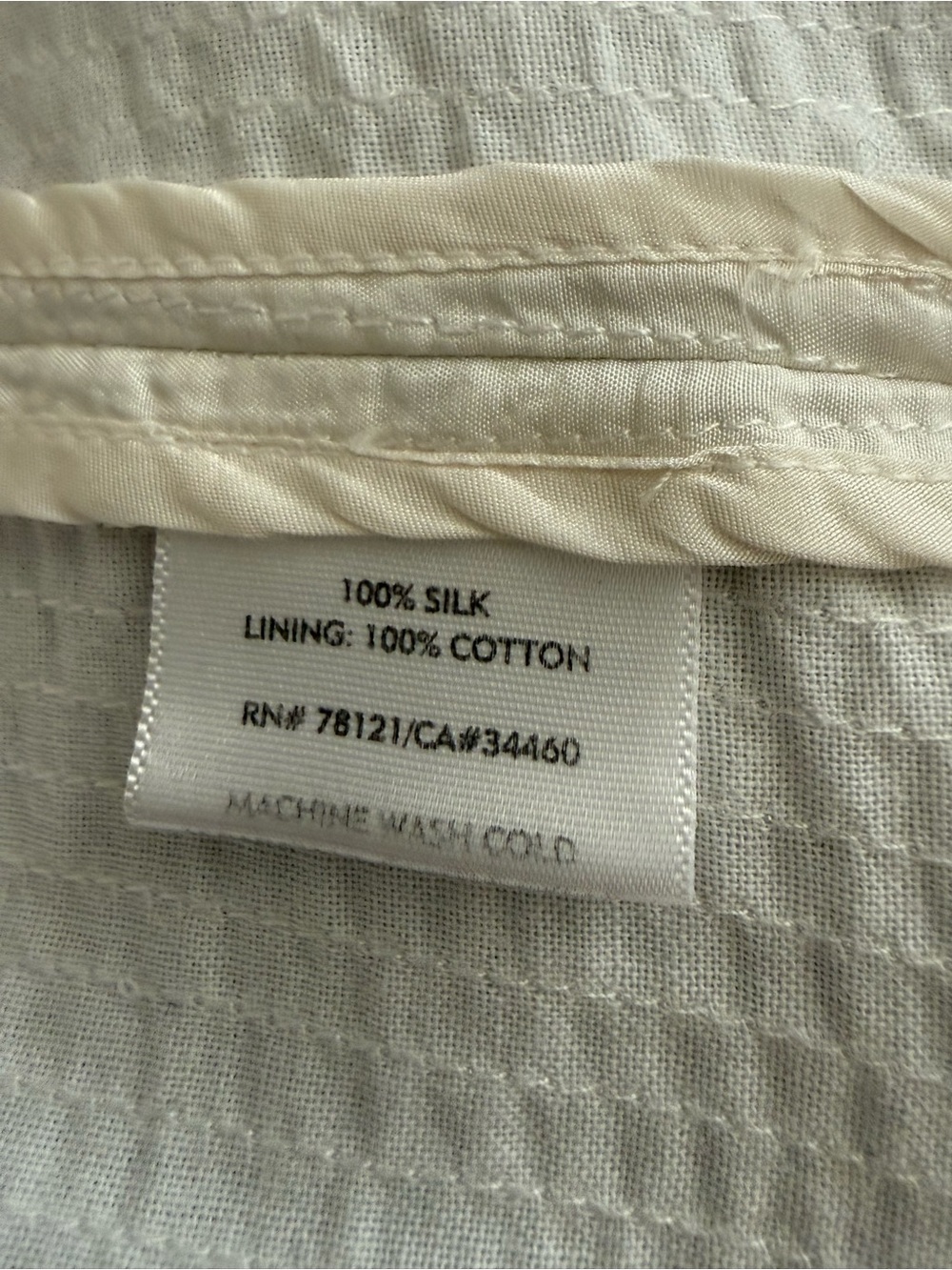 Eileen Fisher vintage top vest 100% silk ivory bone Small preloved natural fiber - Picture 6 of 11